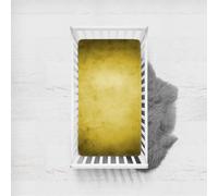 Morbuy Color Sólido Retro Sábana Bajera Cuna Bebe, Suave Sabanas Minicuna, Ábana Capazo Ajustable Transpirable Funda de Cuna Universal para Colchones Ovalados,Rectangulares (Amarillo verde,75x33cm)