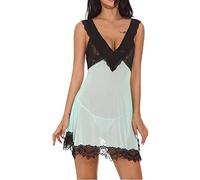 Morbuy Conjunto de Sujetador Sexy para Mujer Lencería Erotica Sexy Conjuntos de Lencería Conjunto De Sujetador Y Tanga con Encaje Tentación Pasión Babydoll Atractivas (XL,Verde)