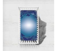 Morbuy El Mundo Submarino Sábana Bajera Cuna Bebe, Suave Sabanas Minicuna, Ábana Capazo Ajustable Transpirable Funda de Cuna Universal para Colchones Ovalados,Rectangulares (Fondo del mar,140x90cm)