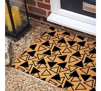 Morbuy Felpudo de Coco, Alfombra de Entrada Casa en Fibra de Coco Natural, Felpudo Exterior e Interior Antideslizante con Base de PVC para Puerta Exterior (Blanco y Negro,40x60cm)