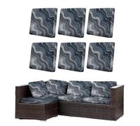 Morbuy Funda de Cojín Exterior Pack de 6/8 Impermeable, Fundas de Repuesto para Cojines de Sillas Jardín, Protector para Sofá de Terraza Patio (Piedra de mármol 5,6)