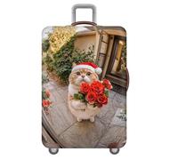 Morbuy Funda de Maleta Elástico de 18 a 32 Pulgadas, Impresión de Globos Maleta de Viaje Funda Lavable Cubierta de Equipaje,Protectora Antirayaduras (Gato Naranja,L(26-28 Pulgadas))