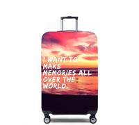 Morbuy Funda de Maleta Elástico de 18 a 32 Pulgadas, Patrón Maleta de Viaje Funda Lavable Cubierta de Equipaje,Protectora Antirayaduras para Carrito de Viaje (Atardecer,XL)
