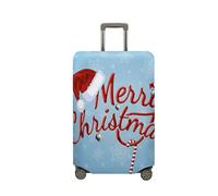 Morbuy Funda Maleta Grande, Feliz Navidad Protectoras para Funda Maleta Cabina Antipolvo, Funda para Maletas de Viaje Elástica (Azul,M (22-25 Inch Luggage))