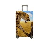 Morbuy Funda Maleta Grande, Impresión de Leopardo Protectoras para Funda Maleta Cabina Antipolvo, Elástica Funda para Maletas de Viaje (Leopardo 1,L (26-28 Inch Luggage))