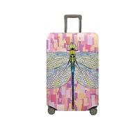 Morbuy Funda Maleta Grande, Impresión de Libélula Protectoras para Funda Maleta Cabina Antipolvo, Funda para Maletas de Viaje Elástica (S (19-21 Inch Luggage),Mosaico)