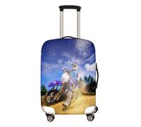 Morbuy Funda Maleta Grande, Impresión de Motocicleta Protectoras para Funda Maleta Cabina Antipolvo, Funda para Maletas de Viaje Elástica (XL (29-32 Inch Luggage),Cielo Azul)