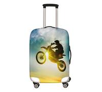 Morbuy Funda Maleta Grande, Impresión de Motocicleta Protectoras para Funda Maleta Cabina Antipolvo, Funda para Maletas de Viaje Elástica (S (19-21 Inch Luggage),Luz de Sol)