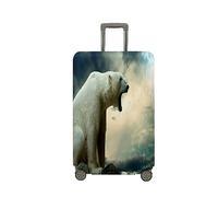 Morbuy Funda Maleta Grande, Impresión de Oso Polar Protectoras para Funda Maleta Cabina Antipolvo, Funda para Maletas de Viaje Elástica (Oso Polar 3,XL (29-32 Inch Luggage))