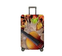 Morbuy Funda Maleta Grande Mediana, Estampado de Violín Protectoras para Funda Maleta Cabina Antipolvo, Funda para Maletas de Viaje Elástica (Otoño,S (19-21 Inch Luggage))