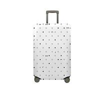 Morbuy Funda Maleta Grande Mediana, Impresión de Lunare Protectoras para Funda Maleta Cabina Antipolvo, Funda para Maletas de Viaje Elástica (Lunares Blanco,S (19-21 Inch Luggage))