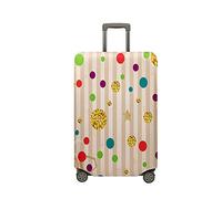 Morbuy Funda Maleta Grande Mediana, Impresión de Lunare Protectoras para Funda Maleta Cabina Antipolvo, Funda para Maletas de Viaje Elástica (Rayas Beige,S (19-21 Inch Luggage))