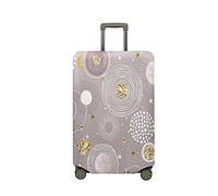 Morbuy Funda Maleta Grande Mediana, Impresión de Lunare Protectoras para Funda Maleta Cabina Antipolvo, Funda para Maletas de Viaje Elástica (Estrellas Dorada,XL (29-32 Inch Luggage))