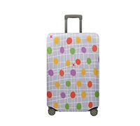 Morbuy Funda Maleta Grande Mediana, Impresión de Lunare Protectoras para Funda Maleta Cabina Antipolvo, Funda para Maletas de Viaje Elástica (Cuadros Grise,S (19-21 Inch Luggage))