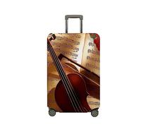 Morbuy Funda Maleta Grande Mediana, Protectoras para Funda Maleta Cabina Antipolvo, Impresión de Violín Funda para Maletas de Viaje Elástica (Luz de Sol,M (22-25 Inch Luggage))