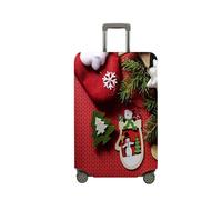 Morbuy Funda Maleta Grande, Vacaciones de Navidad Protectoras para Funda Maleta Cabina Antipolvo, Funda para Maletas de Viaje Elástica (Rojo 2,XL (29-32 Inch Luggage))