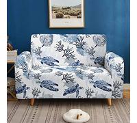 Morbuy Funda para Sofá de 1 2 3 4 plazas, 3D Oceano Impresión Cubierta de Sofá Cubre Sofá Funda Sofa Couch Cover Protector Antideslizante Elastic Extensible (Tortuga Marina,2 plazas)