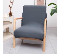 Morbuy Funda Sillón, Funda de Sillón con Cremallera, Color Liso, Lavable Couch Cover Sofá 1 Plaza para Silla De Club Elástica para Dormitorio, Recepción, Sala de Lectura (Azul grisáceo)