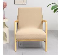 Morbuy Funda Sillón, Funda de Sillón con Cremallera Jacquard Moderna, Lavable Couch Cover Sofá 1 Plaza para Silla De Club Elástica para Dormitorio, Recepción, Sala de Lectura (Caqui Claro)