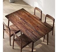 Morbuy Impermeable Mantel Mesa Rectangular con Bordes Elástica, Manteles de Mesa Antimanchas Mantel Exterior Ajustable Lavable para Cocina, Comedor, Picnic (Impresión en Madera 6,200x95cm)