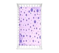 Morbuy Impresión Sábana Bajera Cuna Bebe, Suave Sabanas Minicuna, Ábana Capazo Ajustable Transpirable Funda de Cuna Universal para Colchones Ovalados,Rectangulares (Púrpura,140x70cm)