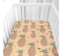 Morbuy Impression de Fruits Draps Housses pour Lit Bébé, Impression Douce Bébé Drap Housse, Respirant Microfibre Drap, pour Berceau, Couffin et Nacelle Housse Matelas (Marrón,85x51cm)