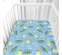 Morbuy Impression de Fruits Draps Housses pour Lit Bébé, Impression Douce Bébé Drap Housse, Respirant Microfibre Drap, pour Berceau, Couffin et Nacelle Housse Matelas (Azul,85x51cm)