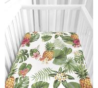 Morbuy Impression de Fruits Draps Housses pour Lit Bébé, Impression Douce Bébé Drap Housse, Respirant Microfibre Drap, pour Berceau, Couffin et Nacelle Housse Matelas (Fruta tropical,85x51cm)