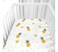 Morbuy Impression de Fruits Draps Housses pour Lit Bébé, Impression Douce Bébé Drap Housse, Respirant Microfibre Drap, pour Berceau, Couffin et Nacelle Housse Matelas (Piña,95x65cm)