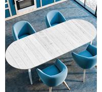 Morbuy Mantel Impermeable Antimanchas Ovalado,Patrón Tabla de Madera 3D Mantel Elastico Ajustable Mesa Ovalada para Decoración Fiesta Cocina Comedor Jardin Picnic (Gris Claro,91x152cm)