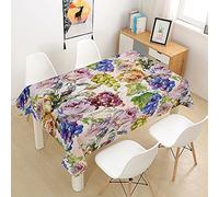Morbuy Manteles Mesa Impresión de UVA Mantel, Rectangular Impermeable Antimanchas Lavable Poliéster Manteles para Cocina o Salón Comedor Decoración del Hogar (Uvas Rosas,140x200cm)