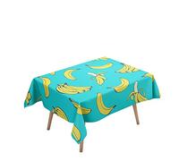 Morbuy Manteles Mesa Rectangular Antimanchas - Plátano Banana 3D Estampado Manteles Cuadrada Impermeable Lavable Mantel para Decoración Cocina Salón Jardín Comedor (Plátano Fruta,140x260cm)