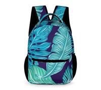 Morbuy Mochila Escolar Infantil, Patrón Hojas de Plantas 3D Bolsa Escuela con Bolsillo Frontal y Lateral, 20L Mochila Viaje Multicompartimento Espalda Acolchada (Hojas de Banana)