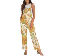 Morbuy Mono Mujer Verano Elegante Largo Peto Sin Mangas (Amarillo,x_l)