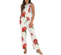 Morbuy Mono Mujer Verano Elegante Largo Peto Sin Mangas (Claveles,s)