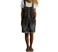 Morbuy Mono Mujer Verano Elegante Petos 3D Estampado Monos con Tirantes Ajustables Pantalones Anchos Talla Grande, Ropa Ligera para Fiesta y Playa, Pantalón Largo Casual (Negro,M)