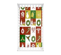Morbuy Navidad Sábana Bajera Cuna Bebe, Suave Sabanas Minicuna, Ábana Capazo Ajustable Transpirable Funda de Cuna Universal para Colchones Ovalados,Rectangulares (Navidad,160x80cm)