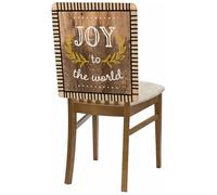 Morbuy Noël Housse de Chaise Salle à Manger, Decoration Noël Housse Chaise Dossier Deco Noel Couverture Lavable, pour Fete de Famille Diner de Christmas (Color Madera 4,Lot de 2)