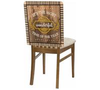 Morbuy Noël Housse de Chaise Salle à Manger, Decoration Noël Housse Chaise Dossier Deco Noel Couverture Lavable, pour Fete de Famille Diner de Christmas (Color Madera 1,Lot de 6)