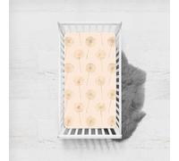 Morbuy Patrón Jacquard Sábana Bajera Cuna Bebe, Suave Sabanas Minicuna, Ábana Capazo Ajustable Transpirable Funda de Cuna Universal para Colchones Ovalados,Rectangulares (Dientes de León,120x60cm)