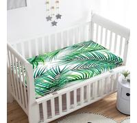 Morbuy Planta Sábana Bajera Cuna Bebe Sabanas Minicuna, Capazo Ajustable Funda de Cuna Universal para Colchones Ovalados, Reloj de Arena y Rectangulares (D,95x65cm)