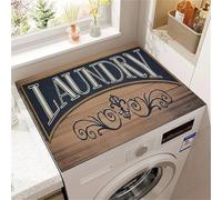 Morbuy Protector Superior para Lavadora y Secadora, Estilo Vintage Cubierta Superior para Lavadora Protector Superior Lavadora Absorbente Funda para Lavadora y Secadora (Tabla de Madera,70x70cm)