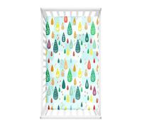 Morbuy Sábana Bajera Cuna Bebe 3D Gotas de Agua Sabanas Minicuna, Capazo Ajustable Funda de Cuna Universal para Colchones Ovalados, Reloj de Arena y Rectangulares (colorido,95x65cm)