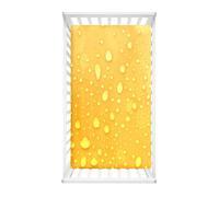 Morbuy Sábana Bajera Cuna Bebe 3D Gotas de Agua Sabanas Minicuna, Capazo Ajustable Funda de Cuna Universal para Colchones Ovalados, Reloj de Arena y Rectangulares (amarillo,90x55cm)