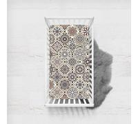 Morbuy Sábana Bajera Cuna Bebe, Estilo Bohemio Sabanas Minicuna, Ábana Capazo Ajustable Transpirable Funda de Cuna Universal para Colchones Ovalados, Rectangulares (Gris,120x60cm)