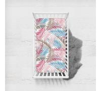 Morbuy Sábana Bajera Cuna Bebe, Estilo Tropical Sabanas Minicuna, Ábana Capazo Ajustable Transpirable Funda de Cuna Universal para Colchones Ovalados, Rectangulares (rosa,65x95cm)