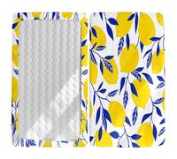 Morbuy Sábana Bajera Cuna Bebe, Fruta 3D Sabanas Minicuna Ábana Capazo Ajustable Funda de Cuna Universal para Colchones Ovalados Reloj de Arena y Rectangulares (Limón,160x80cm)
