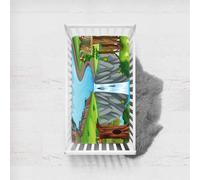 Morbuy Sábana Bajera Cuna Bebe, Impresión del Río Sabanas Minicuna, Ábana Capazo Ajustable Transpirable Funda de Cuna Universal para Colchones Ovalados, Rectangulares (río,75x33cm)