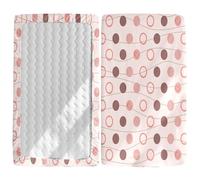 Morbuy Sábana Bajera Cuna Bebe, Patrón de Lunares Sabanas Minicuna, Ábana Capazo Ajustable Transpirable Funda de Cuna Universal para Colchones Ovalados,Rectangulares (Amar,75x30cm)