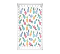 Morbuy Sábana Bajera Cuna Bebe Piña Sabanas Minicuna, Capazo Ajustable Funda de Cuna Universal para Colchones Ovalados, Reloj de Arena y Rectangulares (color,120x60cm)